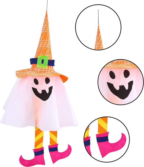 JOYIN 3 Packs 30” Halloween Outdoor Ghost LED Light up Lantern Party Decor for Halloween, Outdoor Decoration, Halloween-Themed Party Decorations...