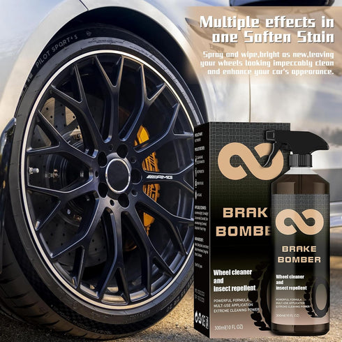300ML Brake Bomber Cleaner Powerful Non-Acid Wheel Cleaner, Perfect for Cleaning Wheels and Tires, Car Rim Cleaner & Brake Dust Remover,Automobile...
