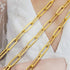 Julie Wang 2 Meters Gold Stainless Steel Paperclip Chain for Bulk Jewelry Making Soldered Cable Necklace Bracelet Chain DIY Accessories...