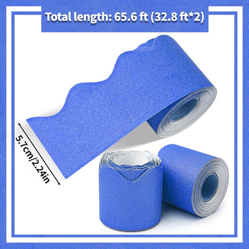 65.6 Feet Bulletin Board Borders 2 Rolls Trim Bulletin Boards Bulletin Board Border Decorative for School, Classroom, Office, Party, Wall Decor (B...