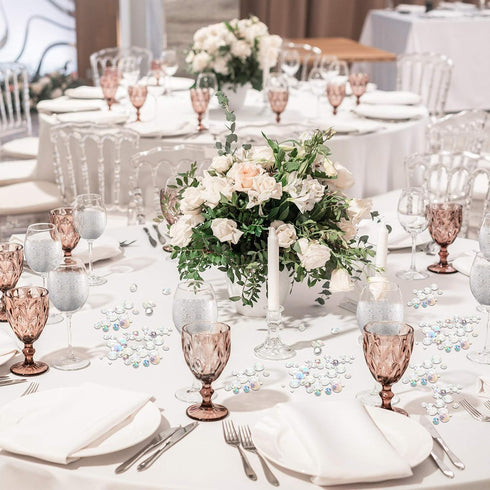Hicarer 7000 Pieces Diamond Decorations Bling Bling Diamond Vase Filler Acrylic Gem Table Scatter Crystals in Four Sizes Table Decorations for Wed...