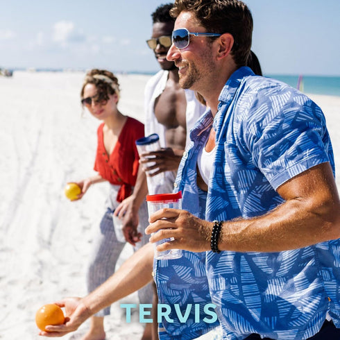 Tervis Travel Lid Made in USA Double Walled Insulated Tumbler Travel Cup Keeps Drinks Cold & Hot, Fits 16oz Tumblers - 4pk, Assorted Red Orange Fu...