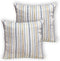 Outdoor Waterproof Throw Pillow Covers 18x18 Inch Set of 2 for Couch Sofa Bed Decorative Spring Farmhouse Blue Yellow Stripe Summer Pillow Case......