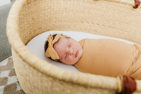 Copper Pearl Baby Bows: Stylish Headbands for Baby Girls, Premium Soft and Stretchy Baby Headbands, Perfect for Newborns, Trendy Designs - Dune...