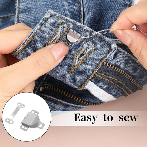 60 PCS Sewing Hooks and Eyes Closure Pants Hooks for Waist 4 Colors Dress Hooks Sewing Hook and Bar Fasteners Sewing DIY Craft Bra Hooks Replaceme...