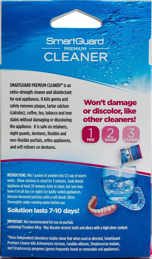 Premium Cleaner Crystals & Cleaning Case -(110 Cleanings)- Removes Stain, Plaque, & Bad Odor from Clear Braces, Dentures, Night Guards, Mouth Guar...