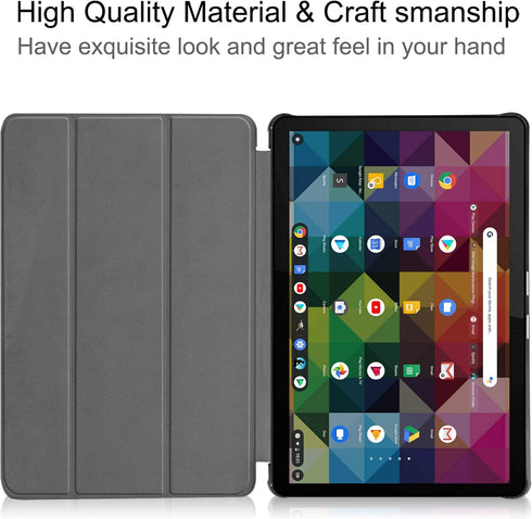 for Lenovo Chromebook Duet 2-in-1 Tablet 10.1 Case, Folding Folio Ultra-Thin Smart PU Leather Stand Case Cover with Auto Wake & Sleep Function for...