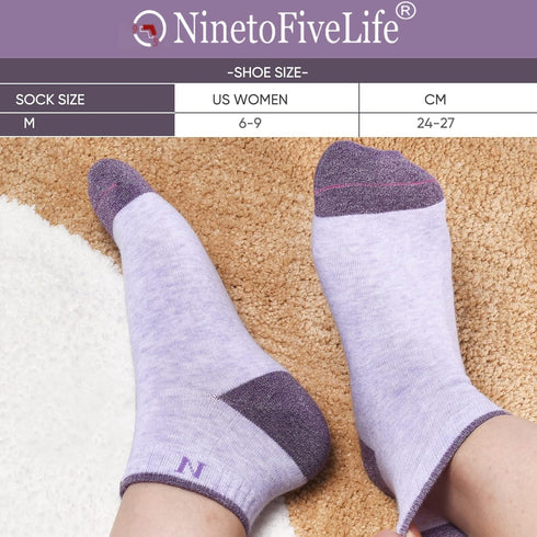 Pack of 6 Women Ankle Athletic Socks Cotton Socks Girls Socks Hiking Socks Soft and Comfortable,Breathable...