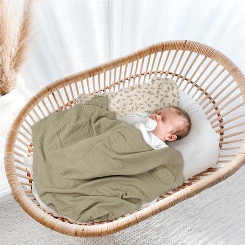 Baby Muslin Swaddle Blankets: Soft Receiving Blanket for Newborn - Cotton Swaddling Blanket for Neutral 2Pack(Leaf Autumn)...
