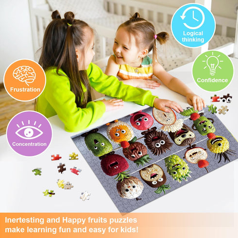 500 Pieces Jigsaw Puzzles for Adults and Teens and Kids Family Happy Games Puzzle Monster Series (Happy Fruits)...