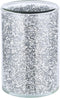 Crushed Diamond Glass Kitchen Utensil Holder Round for Countertop Flatware Utensil Organizer Home Decor Sparkly Gift (Silver)...