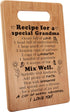 Grandma Gifts from Grandchildren, NaNa Gifts, Grandmother Birthday Gifts, Recipe Cutting Board Gift, 7"x11", Double-Sided Use -051...