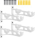 AddGrace Double Curtain Rod Brackets Set of 4 for Drapery Rod Window Hardware Rod Holders (White)...