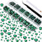 2000 Pieces Flat Back Gems Rhinestones 6 Sizes (1.5-6 Mm) Round Crystal Rhinestones with Pick up Tweezer and Rhinestones Picking Pen for Crafts Na...