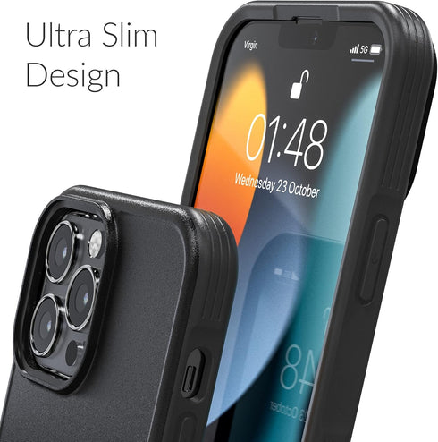 Crave Slim Guard for iPhone 13 Pro Max, Shockproof Case for Apple iPhone 13 Pro Max (6.7") - Black...