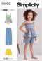 Simplicity Easy Children's Summer Top, Pants and Shorts Sewing Pattern Packet, Design Code S9800, Sizes 3-4-5-6-7-8, Multicolor...