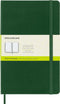 Moleskine Classic Notebook, Hard Cover, Large (5" x 8.25") Plain/Blank, Myrtle Green, 240 Pages...