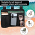 Beach Chair Cup Holder Attachment, Black Nylon Beach Chair Drink Bracket 4 Pockets Hanging Cup Holder Stand Adjustable Strap Phone Holder for Pati...