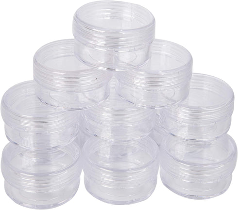 The Beadsmith Personality Case - Clear Storage Organizer Box – 6.4 x 4.8 x 1 inches - includes 12 Small Containers with lids - 1.5 x 0.8 inches, B...