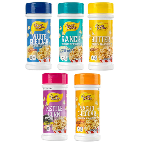 Flavor Mate Popcorn Seasoning 2.5 OZ Variety Pack, 5 Count...