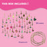 jackinthebox Girls Charm bracelet making kit | includes 4 Bracelets & 55 Charms |Kids Jewelry making kit for girls 8-12 | Gifts for 8 9 10 11 12 y...