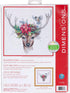Dimensions Counted Kit, Woodland Deer Christmas Cross Stitch, 12'' x 12''...