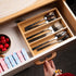 Silverware Organizer Bamboo Kitchen Drawer Organizer Kitchen Utensil Organizer, Flatware Organizer Tray for Kitchen, Flatware, Utensils...