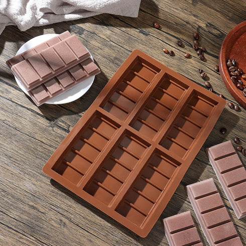 Food Grade Break-Apart Chocolate Molds, Silicone Chocolate Bar Sweet Molds Hot Chocolate Energy Bar Moulds Rectangle Baking Silicon Bakeware Molds...