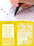 Tenare 30 Pcs Journal Stencils, Plastic, Adorable Style, 4 x 7 Inch...