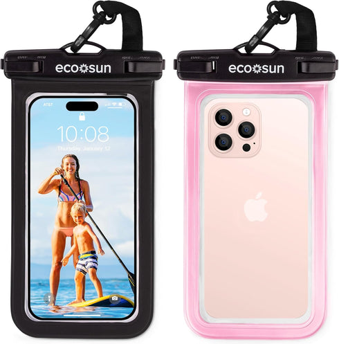 Waterproof Phone Pouch (2-Pack) — Designed in Hawaii — Case Fits All iPhones (incl. 15 Pro Max), Samsung Galaxy S24 & More...