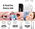 Dental tools Cleaning Kit Premium German Stainless Steel Plaque Cleaner, Tartar Remover, 6 Pieces Oral Care Instruments with Case Suitable for Adu...