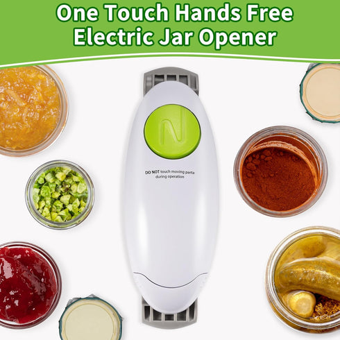 Electric Jar Opener, One Touch Automatic Can Opener with High Power Torque, Hand Free Bottle Lid Jar Openers for Women, Seniors, Arthritis, Weak H...
