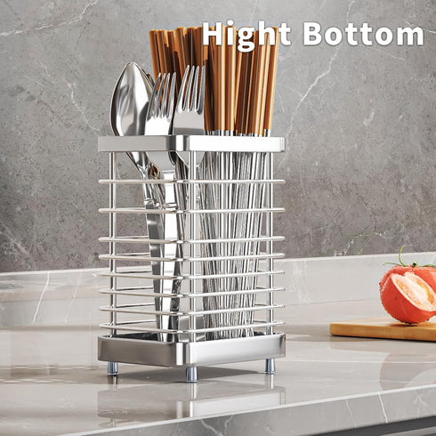 Kitchen Utensil Drying Rack,304 Stainless Steel Chopsticks Spoon Fork Knife Drainer Basket Flatware Storage Drainer, Dish Drainer for Kitchen Coun...