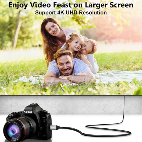 HDMI to Mini HDMI Cable 4 FT, High Speed HDMI to Mini HDMI Cable, Bi-Directional 2.0 Cord, 4K@60Hz, Compatible with Camera, Camcorder, Tablet and ...