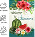 ChloropLastid Welcome to Summer Garden Flag Tropical Watermelon Palm Leaves Floral Small Double Sided Decorative Outdoor Yard Flag 12 x 18 Inch Se...