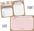 50 Double Sided Recipe Cards 4x6, Wedding Bridal Shower Card, Kraft Blank Christmas Holiday Printable Recipe Card for Binder, Cute Rustic Vintage ...