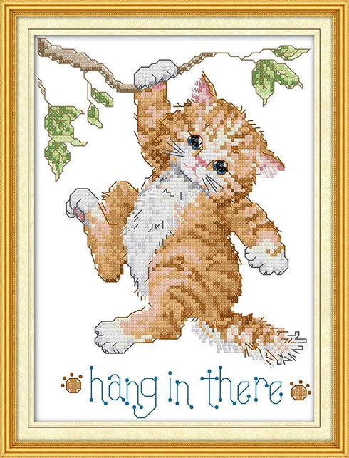 CROSSDECOR Cross Stitch Stamped Kits Quilt Pre-Printed Cross-Stitching Patterns for Beginner Kids Adults, Embroidery Crafts Needlepoint Starter Ki...