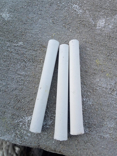 Dustless Chalks White Limestone Slate Pencils Chalk full size | Natural Lime Stone Slate Chalk (Pack of 48)...