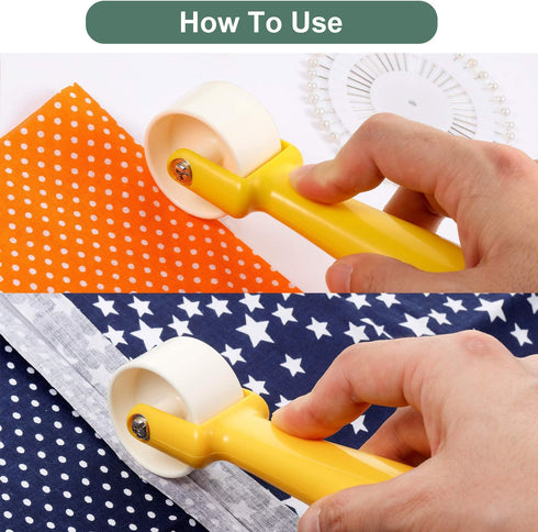 Quilting Seam Roller Quilting Roller Roll and Press Sewing Roller Tool with Easy to Grip Handle for Quilting, Sewing, Print, Ink, Wallpaper, Home ...