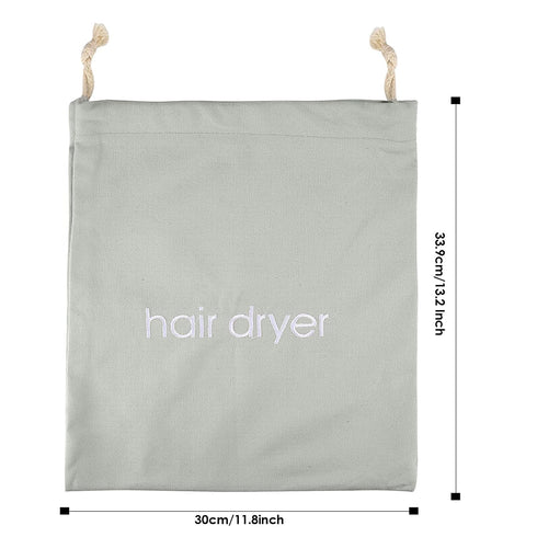 Hair Dryer Bags Drawstring Bag Container Hairdryer Bag for travel bathroom (Light Grey)...