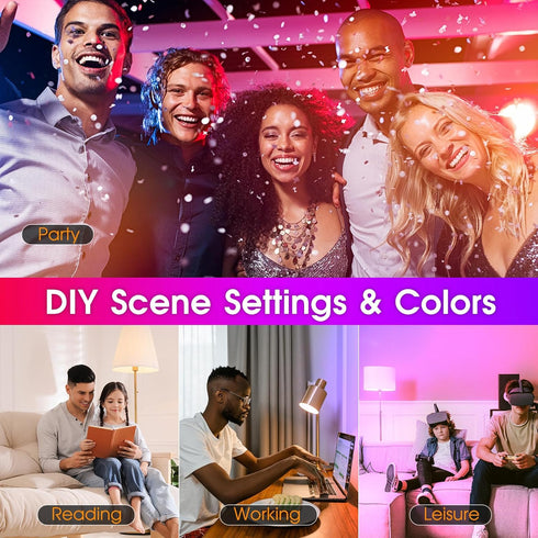 Energetic Matter LED Smart Light Bulb Color Changing, RGB & 2700K-6500K Dimmable A19 60W Equivalent, App & Voice Control, Compatible with Alexa, G...