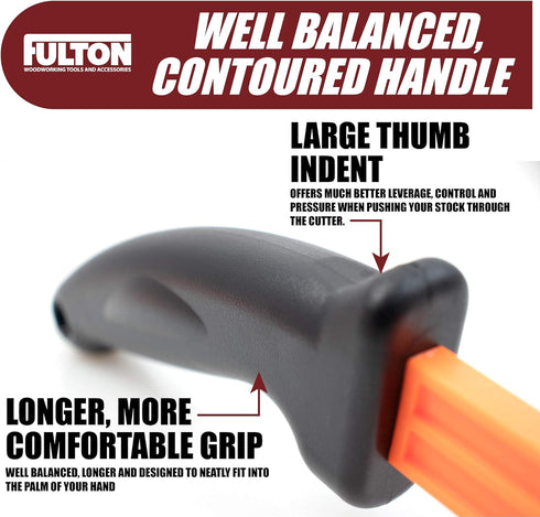 Safety Woodworking Push Stick 2 Pack, Each Has a Contoured Handle Embedded with Two Rare Earth Magnets, Ideal for Pushing Stock Through on Table S...