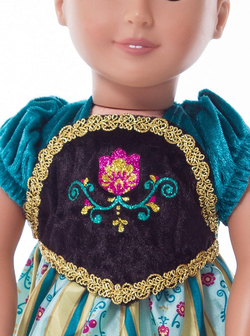 Little Adventures Scandinavian Princess Coronation Doll Dress - Doll Not Included - Machine Washable Child Pretend Play and Party Doll Clothes wit...