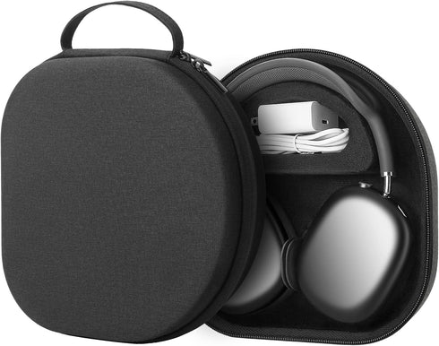 Smart Case for Apple AirPods Max with Sleep Mode,Potective Convenient Carrying Travel Hard Organizer Storage Cover Bag (Black Snow Cloth)...