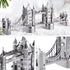 Piececool 3D Puzzles for Adults, London Tower Bridge Metal Models Kit, Famous Landmarks Architecture Building Blocks Models Kits, DIY Craft Toys G...