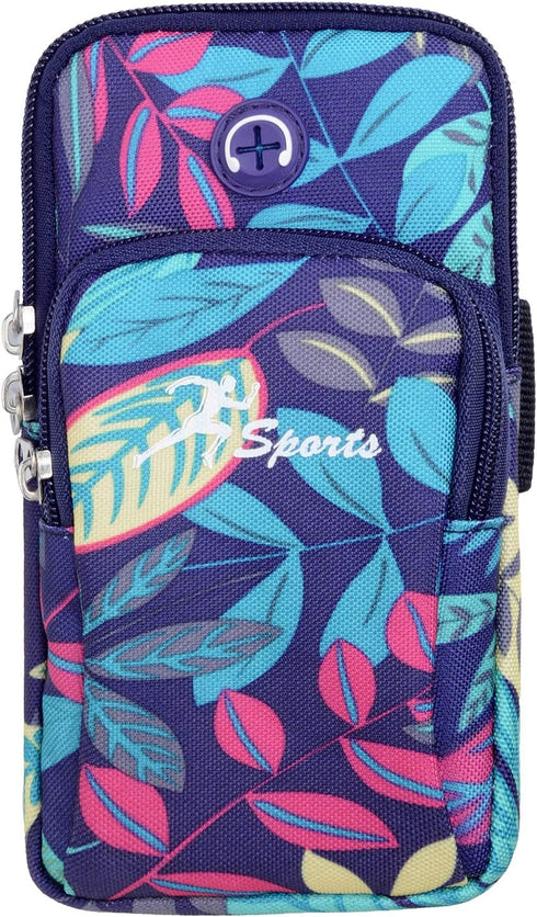Sports Arm Bag, Universal Unisex Armbands Exercise Workout Running Gym Armbands Phone Holder Pouch Case with Earphone Hole for Cellphone,#2Blue...