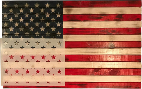 50 Star Stencil Template 10.5 X 15 (Actual Size 10.5 X 14.82) for Making Wood American Flags and Wall Stencils. Made from Thick Reusable 14mil Myl...