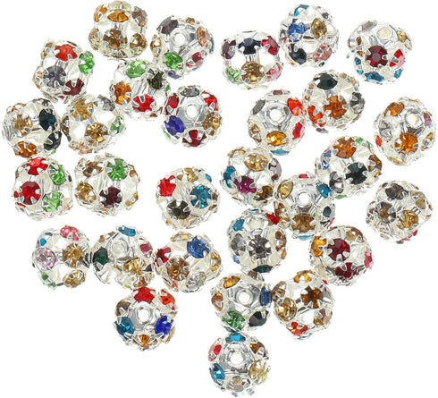 STOBOK 90pcs DIY Garland Bead DIY Beads Handcraft Beads Crystal Beads Spacers Beads Charms Bracelet Making Supplies DIY Jewelry Beads Diamond Bead...