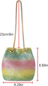 Ayliss Women's Full Rhinestones Bucket Bag Mini/Small Crossbody Shoulder Evening Shinny Bling Clutch Purse Bucket Handbag...