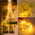 ANGMLN White Solar String Lights Outdoor, 39.4 FT 100 LED Outdoor Waterproof Fairy Lights 8 Modes Copper Wire Lights for Valentine's Day Christmas...